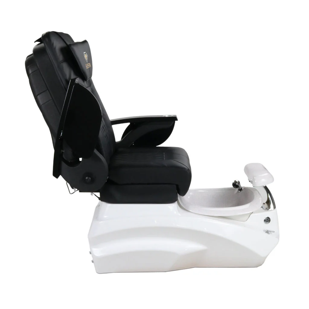 Pedicure Spa Chair - Zeta (Black | Black | White) - Image 7