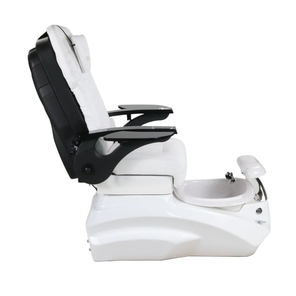 Pedicure Spa Chair - Zeta (Black | White | White) - Image 3
