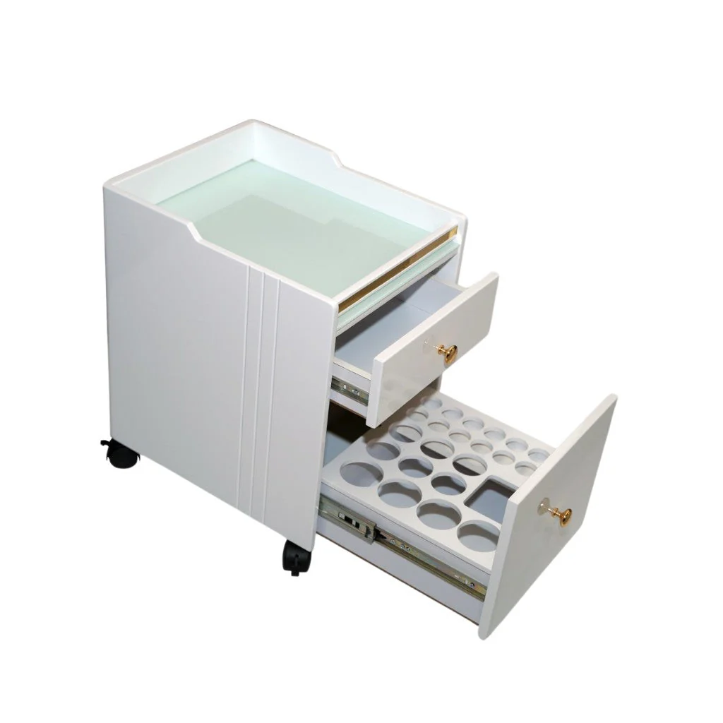 Pedicure Trolley - ACDSI Midas White & Gold - Image 2