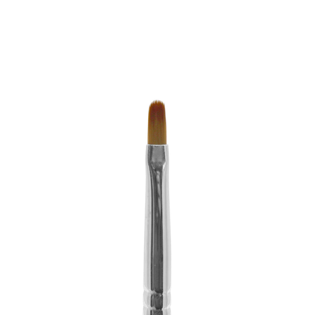 Pink Wooden Brush Nylon Bristles - Gel Oval #2 - Image 2