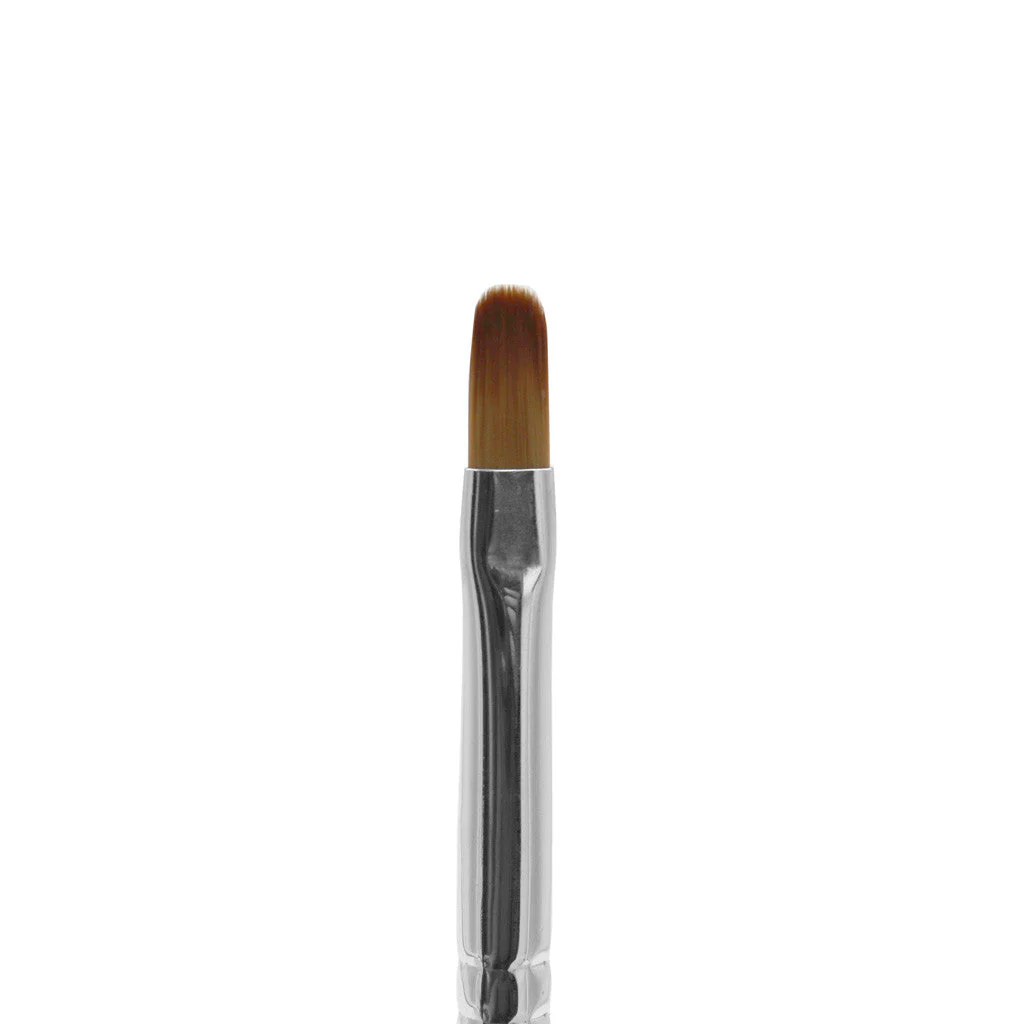 Pink Wooden Brush Nylon Bristles - Gel Oval #6 - Image 2