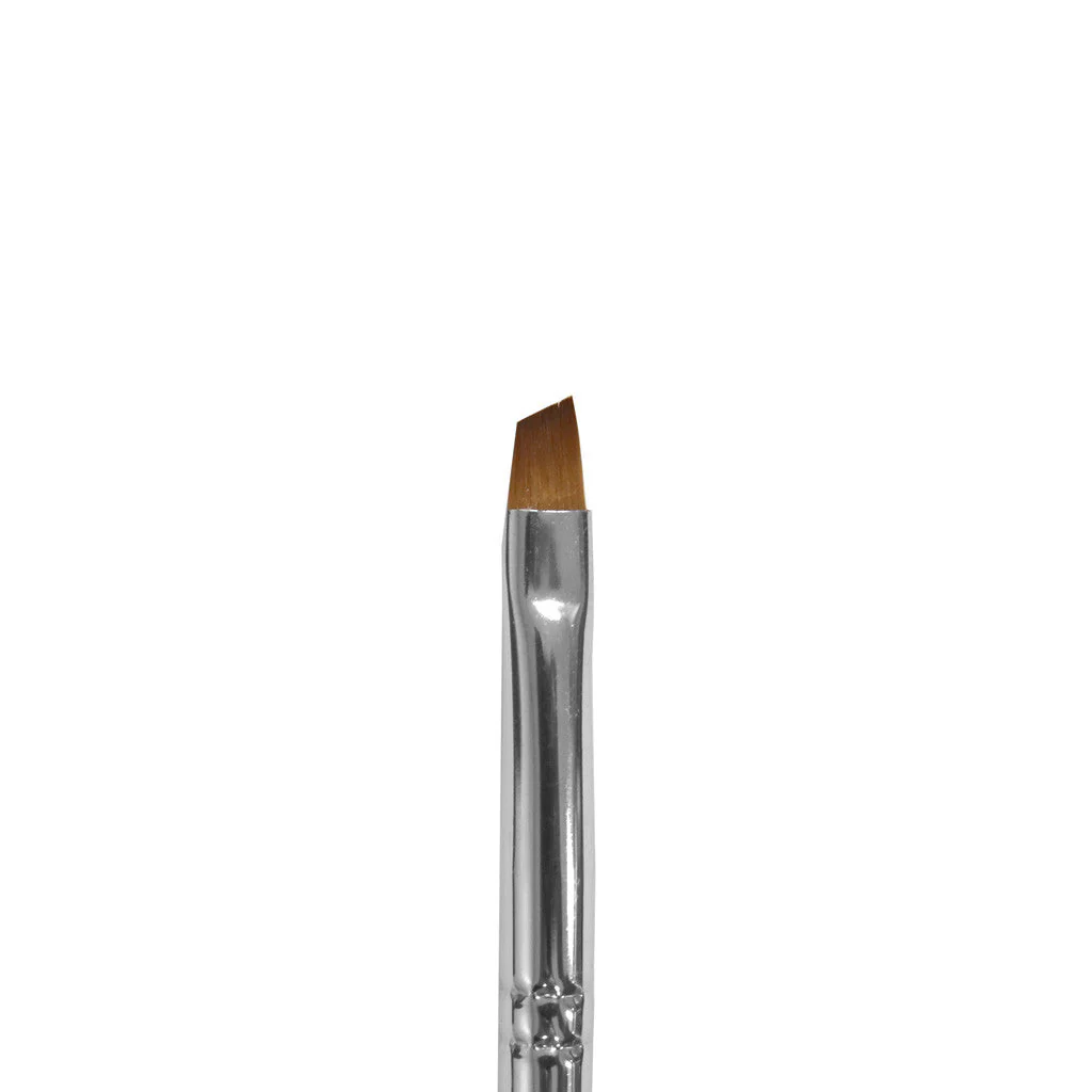 Pink Wooden Brush Nylon Bristles - Gel Slant #6 - Image 2