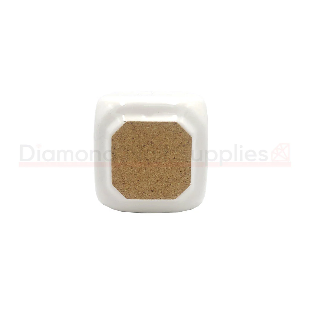 Porcelain Dappen Dish White With Cork Lid - Image 3