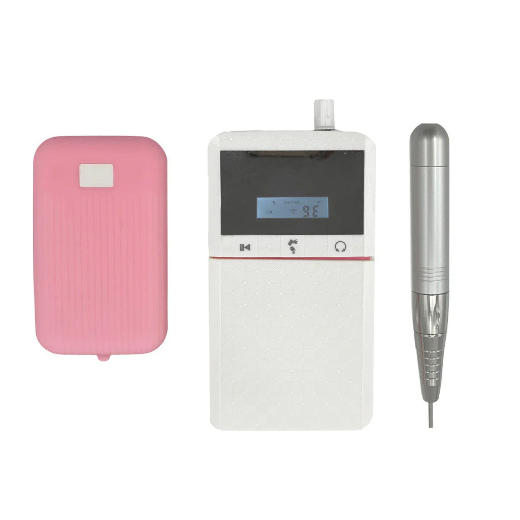 Portable Brushless Rechargable Nail Drill 308S White - Image 2