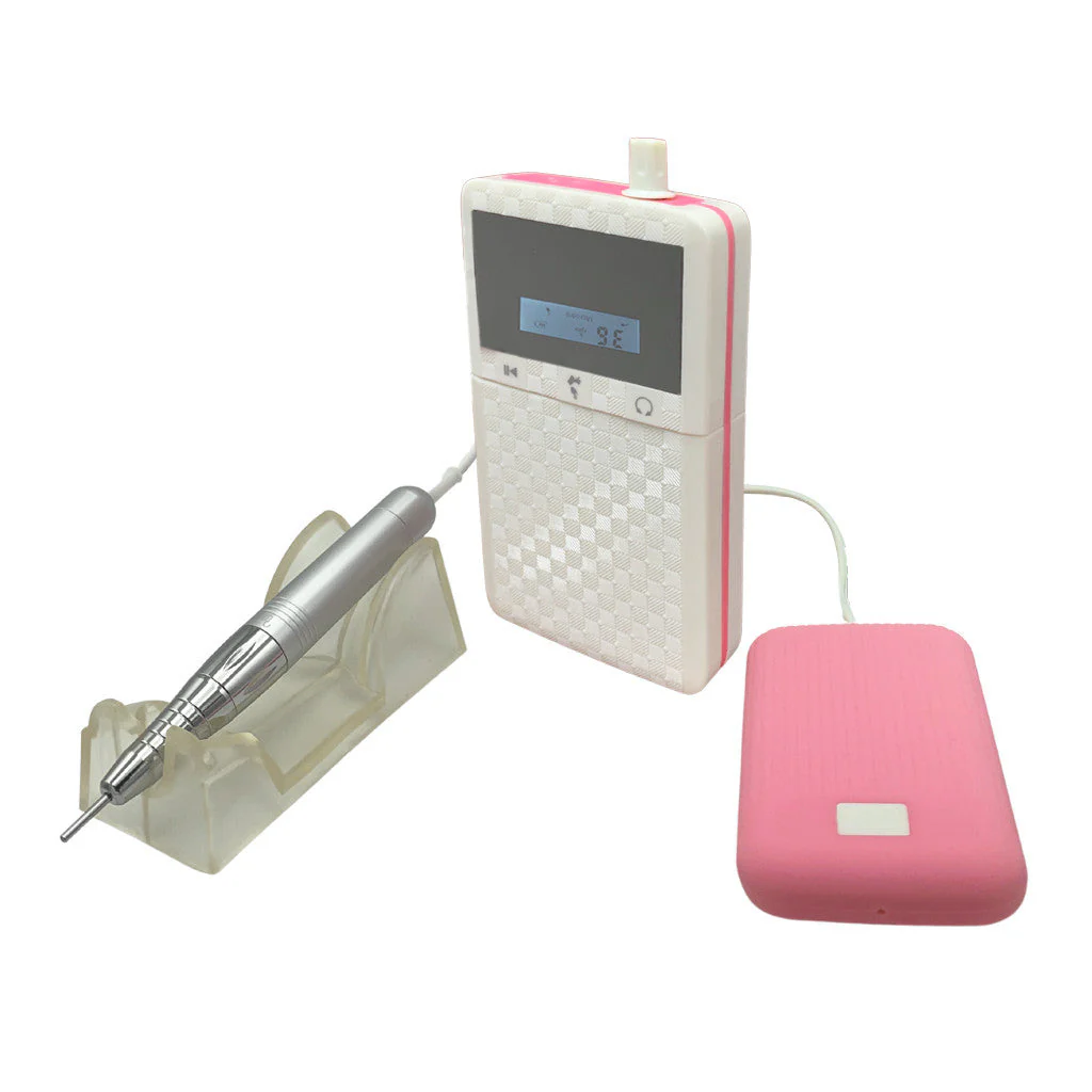 Portable Brushless Rechargable Nail Drill 308S White - Image 3