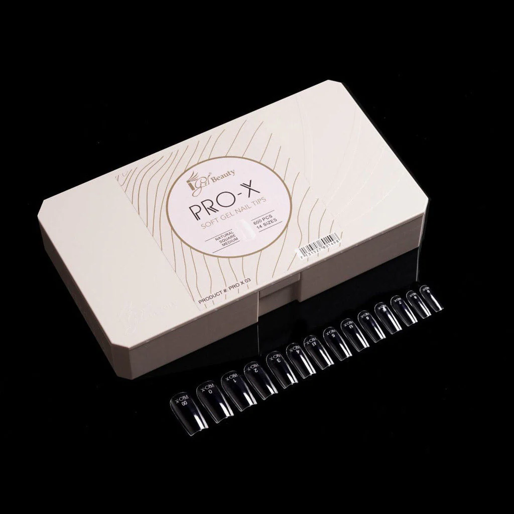 Pro-X Soft Gel Nail Tips - 03 Square Medium - Image 2
