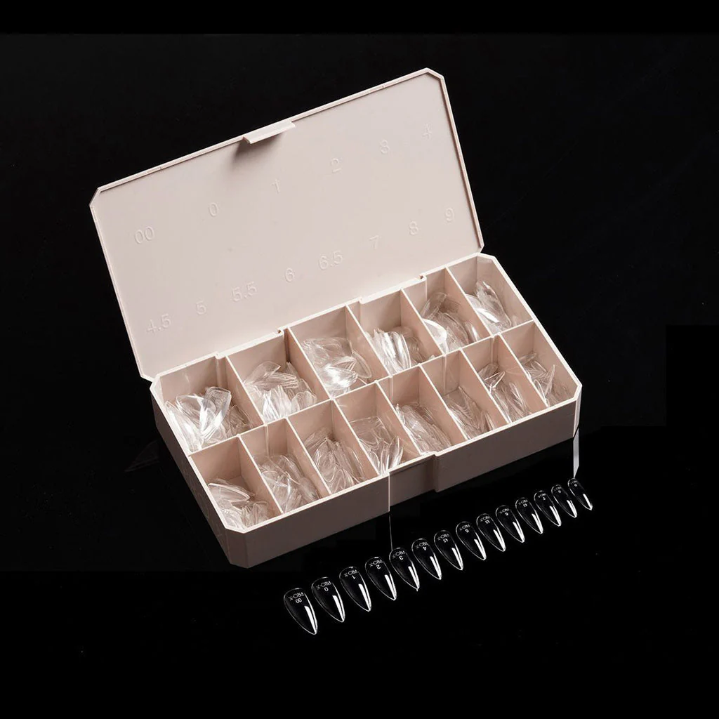 Pro-X Soft Gel Nail Tips - 08 Stiletto Medium - Image 3