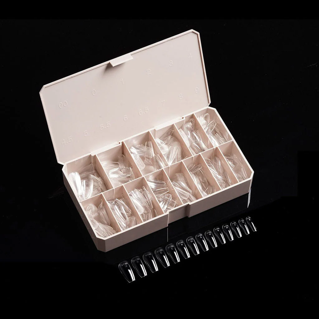 Pro-X Soft Gel Nail Tips - 14 Coffin Medium - Image 3