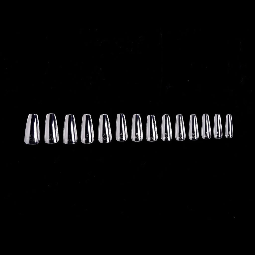 Pro-X Soft Gel Nail Tips - 14 Coffin Medium - Image 4