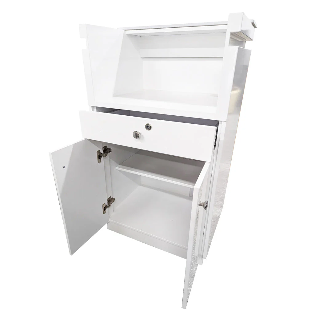 Reception Desk Small White - Image 2
