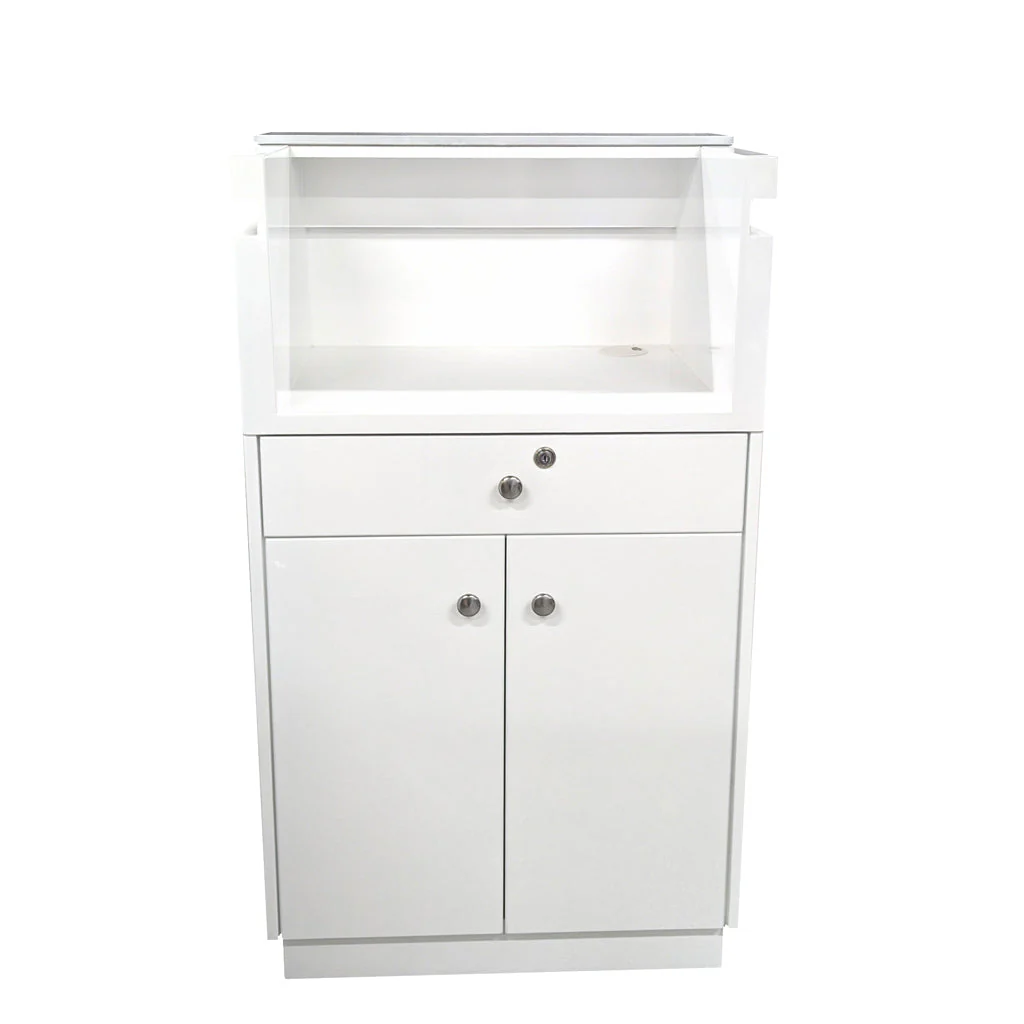 Reception Desk Small White - Image 3