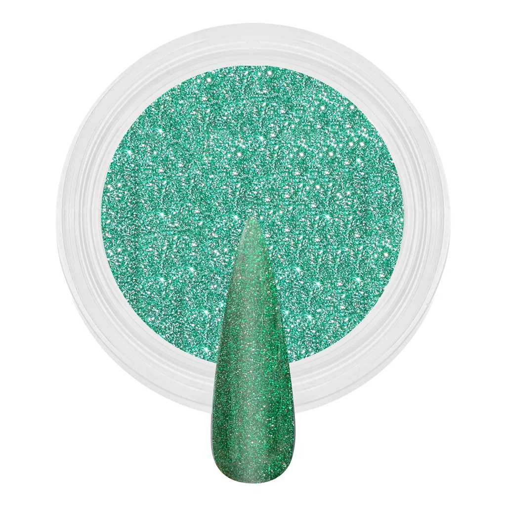 Reflective Dip & Acrylic Powder - D156 Emerald - Image 2