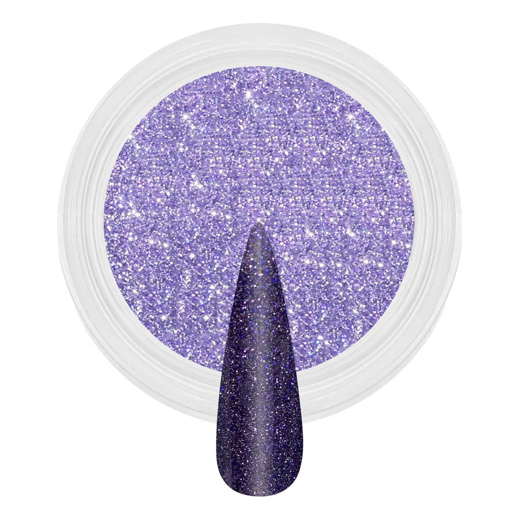 Reflective Dip & Acrylic Powder - D162 Crystal Amethyst - Image 2