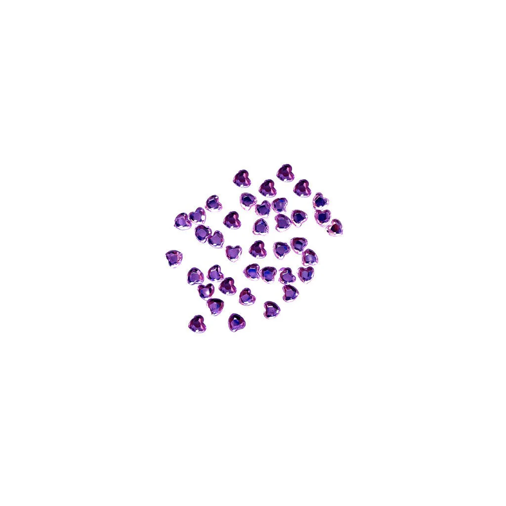 Rhinestone Heart Dark Purple - Image 2