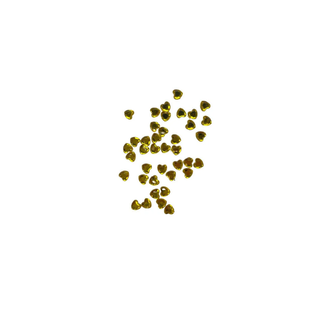 Rhinestone Heart Gold - Image 2