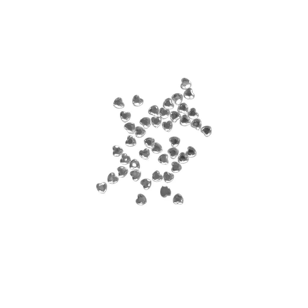 Rhinestone Heart Silver - Image 2