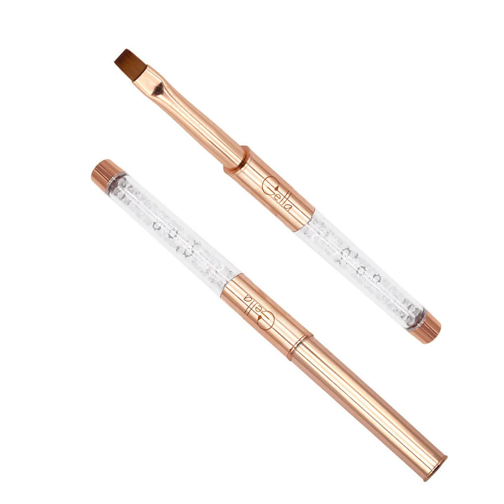 Rose Gold Crystal Flat Brush - Image 3