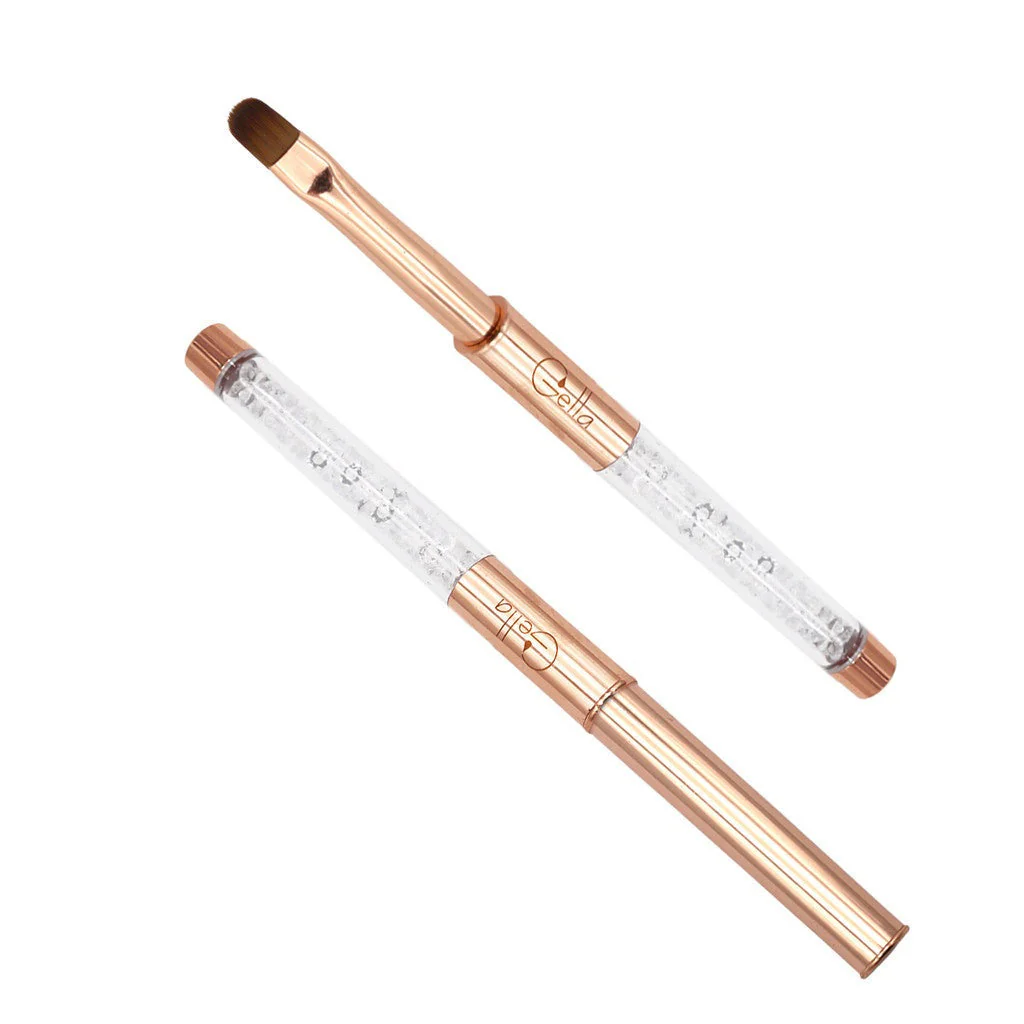 Rose Gold Crystal Oval Brush - Image 3