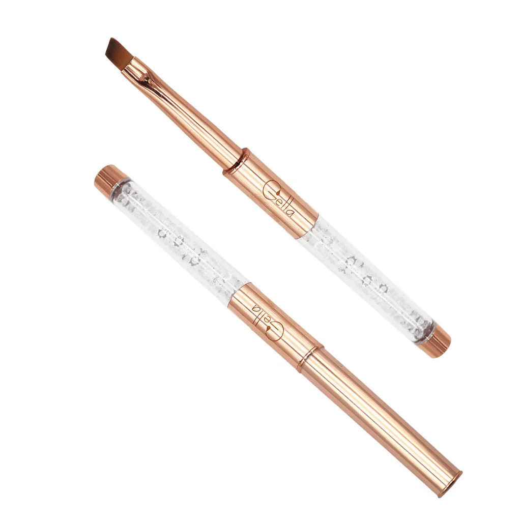 Rose Gold Crystal Slanted Brush - Image 3