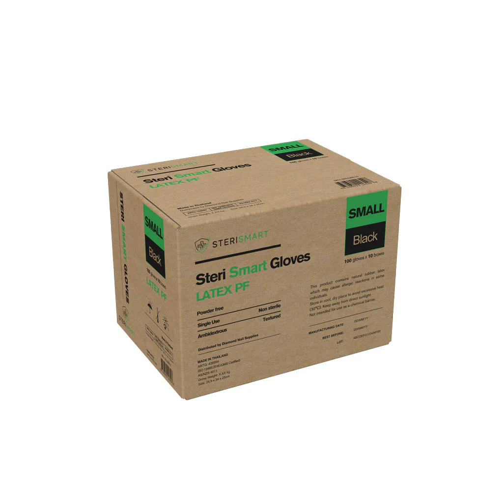 Sterismart Latex Gloves Black - Image 2