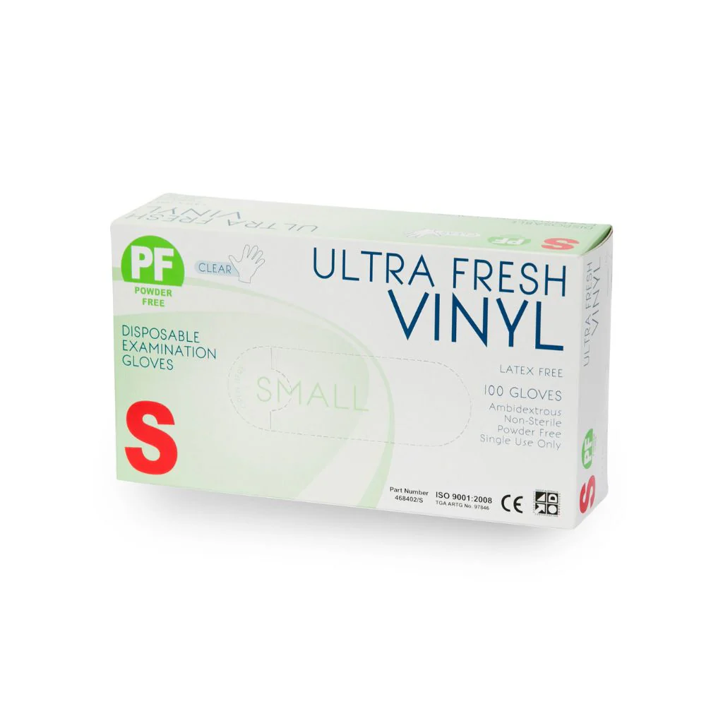 Vinyl Gloves - Powder Free Small 100pc x 10 (Carton) - Image 2