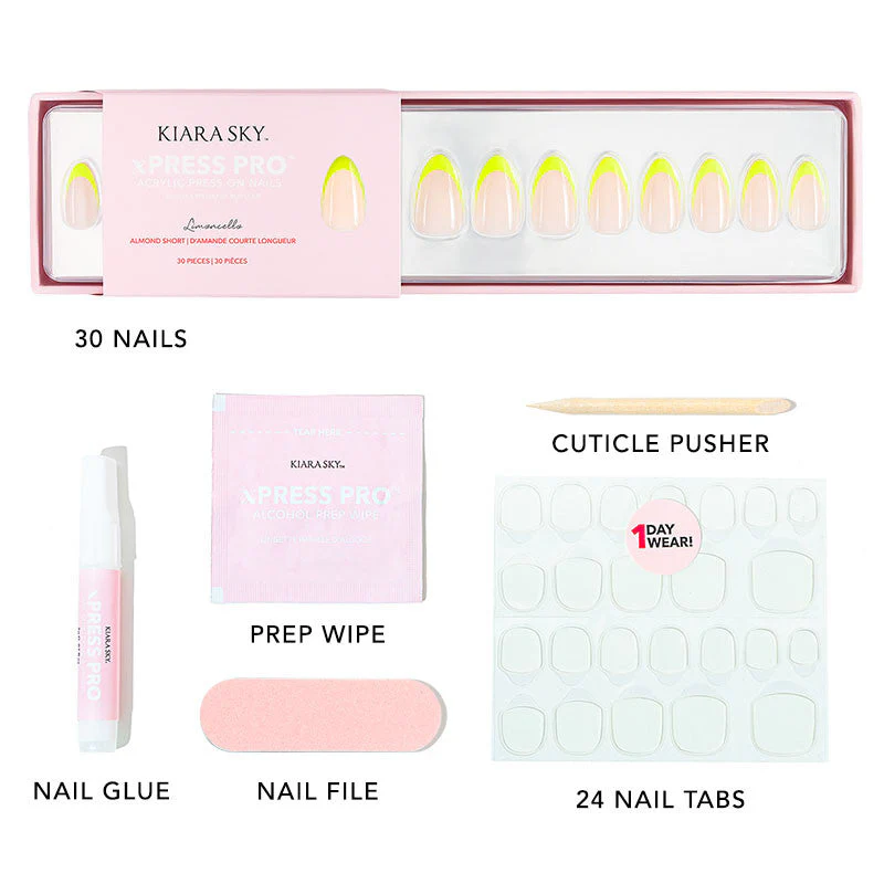 xPress Pro Press-On Nail Tips - XPAS06 Limoncello - Image 5
