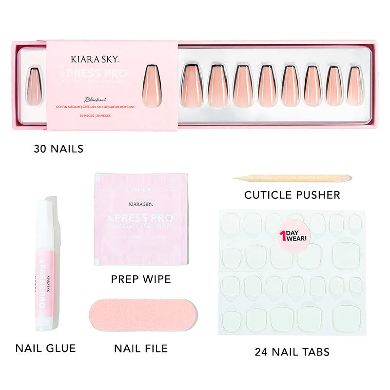 xPress Pro Press-On Nail Tips - XPCM07 Blackout - Image 4