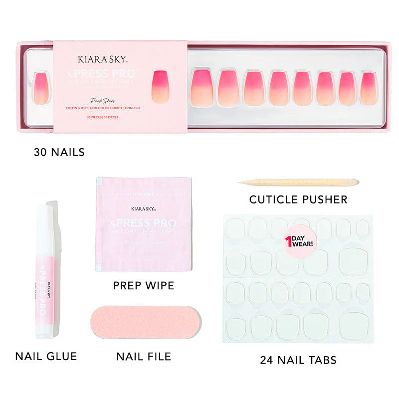 xPress Pro Press-On Nail Tips - XPCS01 Pink Skies - Image 4