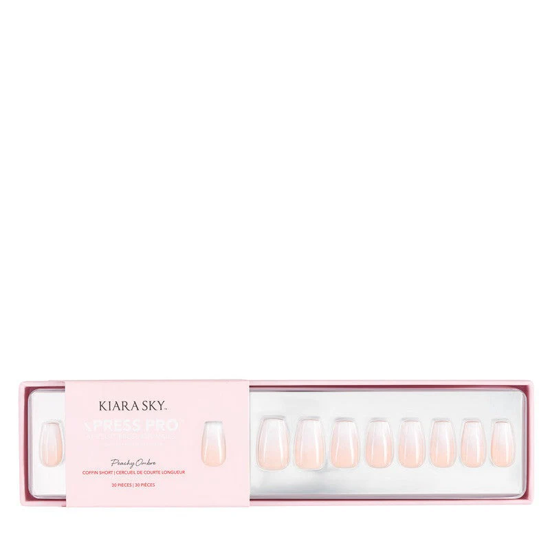xPress Pro Press-On Nail Tips - XPCS02 Peachy Ombre - Image 4
