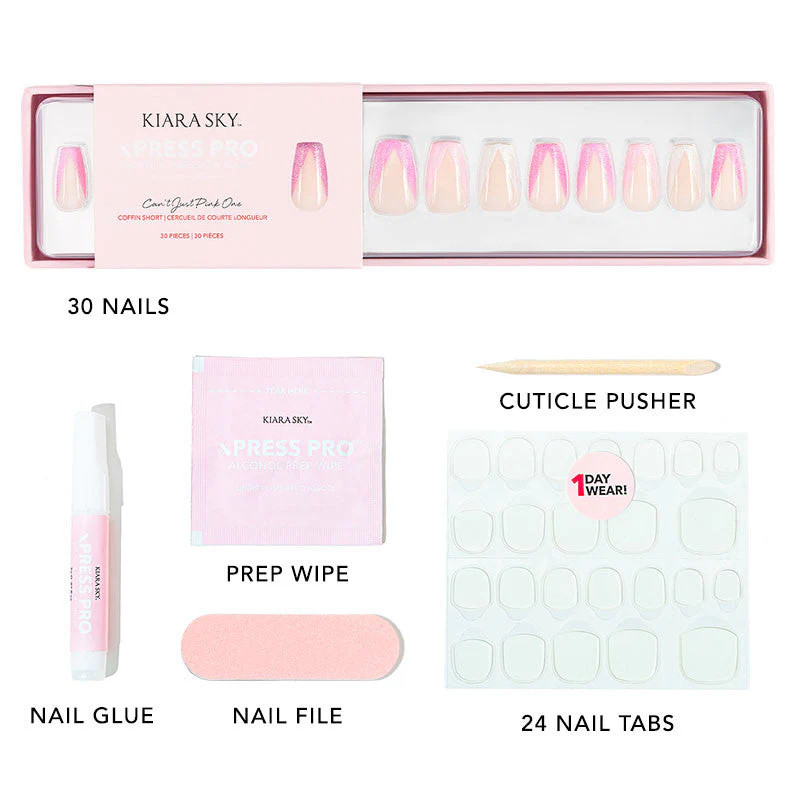 xPress Pro Press-On Nail Tips - XPCS05 Can't Just Pink One - Image 5