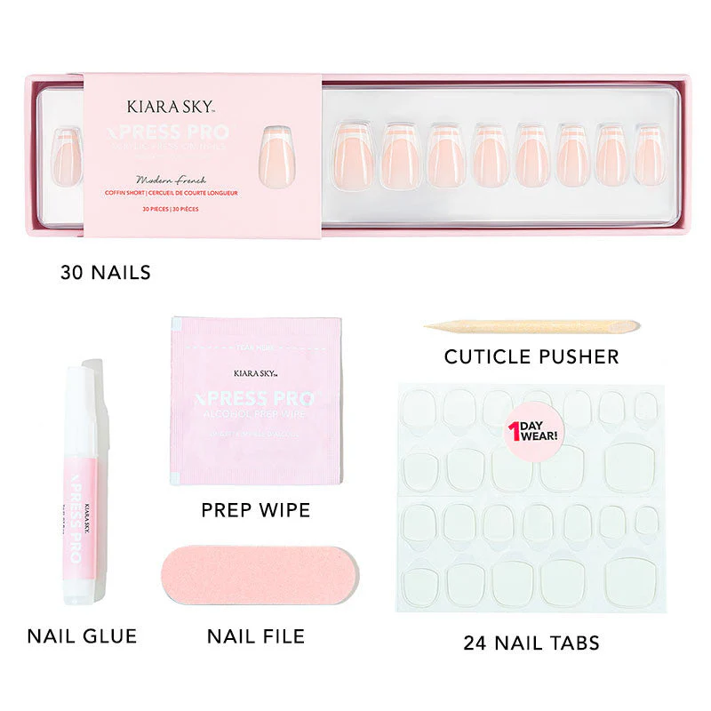 xPress Pro Press-On Nail Tips - XPCS06 Modern French - Image 6